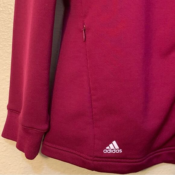 ADIDAS Cold Performance Jacket Women’s Large Berry Full Zip Pockets. - Picture 5 of 16